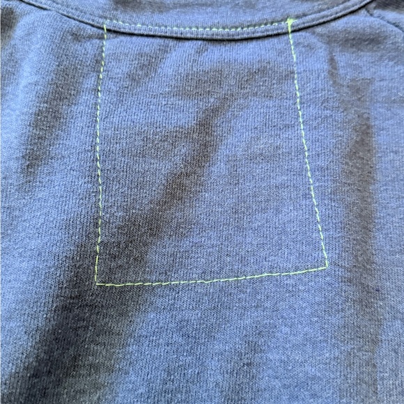 Rare Aviator Nation Blue Crewneck Sweatshirt with Yellow 'LOCALS ONLY' Graphic - Picture 6 of 7